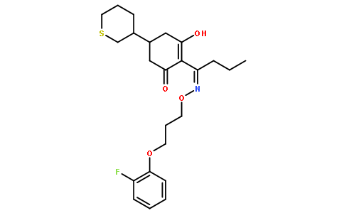 2-环己烯-1-酮,2-[1-[[3-(2-氟苯氧基)丙氧基]亚氨基]丁基]-3-羟基-5-(四氢-2H-噻喃-3-基)-