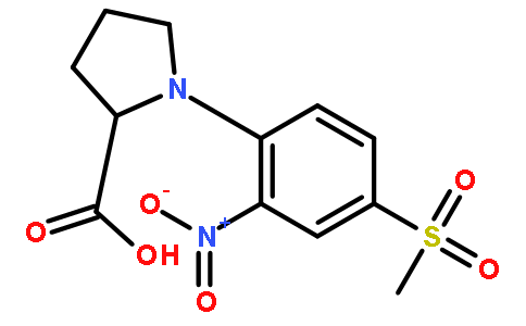 1-[4-(甲基磺酰基)-2-硝基苯基]吡咯烷-2-羧酸
