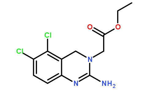 2-氨基-5,6-二氯-3(4h)-喹唑啉乙酸乙酯