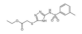 Acetic acid, 2-[[3-[[(3-methylphenyl)sulfonyl]amino]-1H-1,2,4-triazol-5-yl]thio]-, ethyl ester