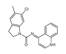 6-chloro-5-methyl-N-quinolin-4-yl-2,3-dihydroindole-1-carboxamide