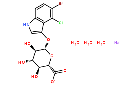 5-溴-4-氯-3-吲哚基-beta-D-葡糖醛酸苷钠盐