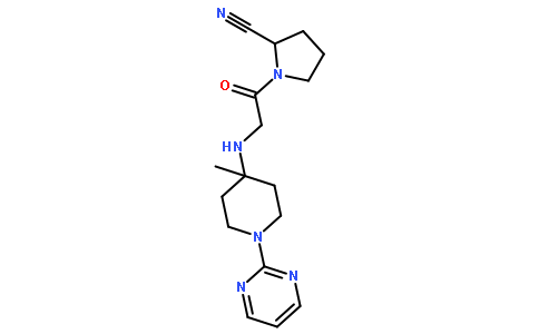 (2S)-1-[2-[(4-methyl-1-pyrimidin-2-ylpiperidin-4-yl)amino]acetyl]pyrrolidine-2-carbonitrile