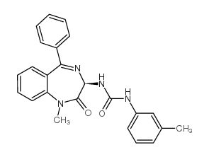 N-[(3R)-2,3-dihydro-1-methyl-2-oxo-5-phenyl-1H-1,4-benzodiazepin-3-yl]-N′-(3-methylphenyl)-urea
