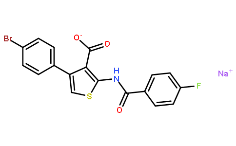 4-(4-溴苯基)- 2-(4-氟苯酰胺)噻吩-3-羧酸钠