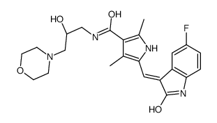 5-[(Z)-(5-Fluoro-2-oxo-1,2-dihydro-3H-indol-3-ylidene)methyl]-N-[ (2S)-2-hydroxy-3-(4-morpholinyl)propyl]-2,4-dimethyl-1H-pyrrole-3 -carboxamide