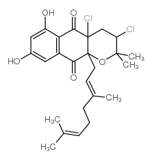 (3R,4aR,10aS)-3,4a-dichloro-10a-[(2E)-3,7-dimethylocta-2,6-dienyl]-6,8-dihydroxy-2,2-dimethyl-3,4-dihydrobenzo[g]chromene-5,10-dione