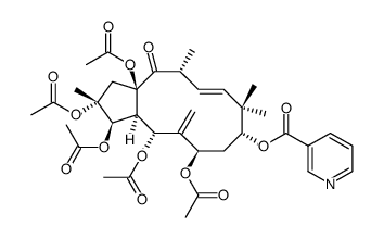 (1R,2R,3aR,5R,9R,11R,13R,13aS,E)-2,5,8,8-tetramethyl-12-methylene-9-(nicotinoyloxy)-4-oxo-1,2,3,4,5,8,9,10,11,12,13,13a-dodecahydro-3aH-cyclopenta[12]annulene-1,2,3a,11,13-pentayl pentaacetate