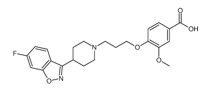 4-[3-[4-(6-fluoro-1,2-benzoxazol-3-yl)piperidin-1-yl]propoxy]-3-methoxybenzoic acid