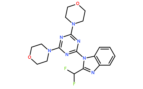 2-(2-二氟甲基苯并咪唑-1-基)-4,6-二吗啉基-1,3,5-三嗪