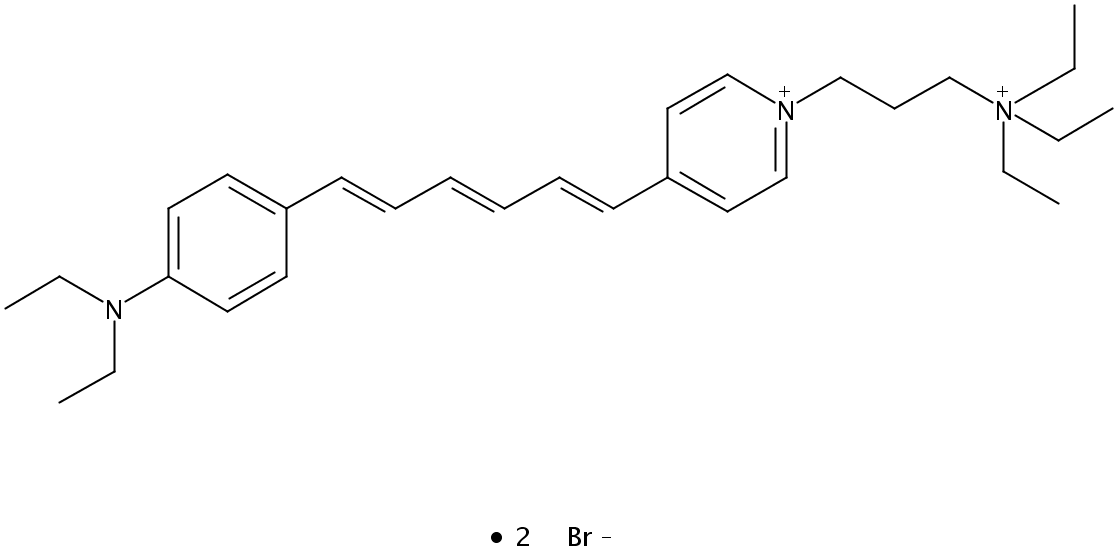 NeurotransRed C<sub>2</sub> [N-(3-Triethylammoniumpropyl)-4-(6-(4-Diethylamino)phenyl)hexatrienyl)Pyridinium Dibromide],  FM<sup>®</sup> 4-64 is TM of Molecular Probes
