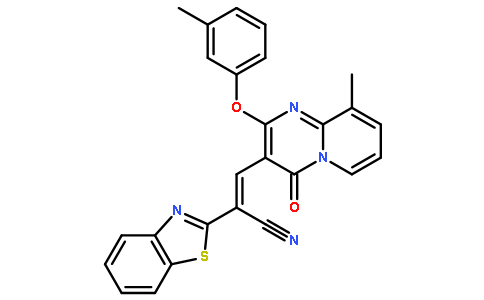 alpha-[[9-甲基-2-(3-甲基苯氧基)-4-氧代-4H-吡啶并[1,2-a]嘧啶-3-基]亚甲基]-2-苯并噻唑乙腈