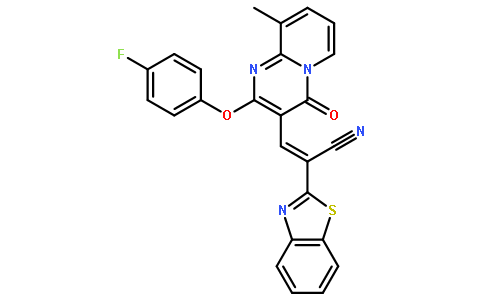 alpha-[[2-(4-氟苯氧基)-9-甲基-4-氧代-4H-吡啶并[1,2-a]嘧啶-3-基]亚甲基]-2-苯并噻唑乙腈