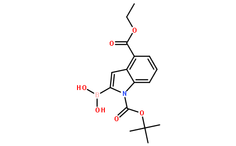 1-BOC-4-(乙氧基羰基)吲哚-2-硼酸