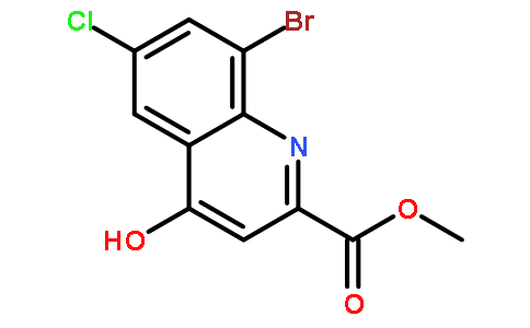 8-溴-6-氯-4-羟基喹啉-2-羧酸甲酯