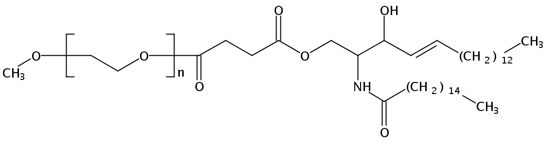 N-palmitoyl-sphingosine-1-{succinyl[methoxy(polyethylene glycol)750]}