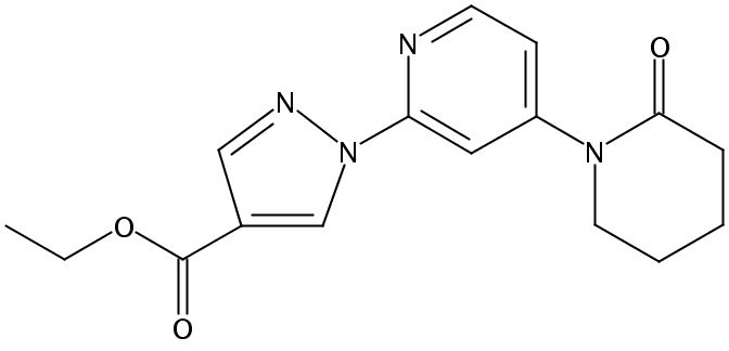 Ethyl 1-(4-(2-oxopiperidin-1-yl)pyridin-2-yl)-1H-pyrazole-4-carboxylate