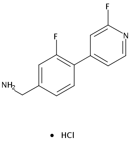 (3-Fluoro-4-(2-fluoropyridin-4-yl)phenyl)methanamine hydrochloride