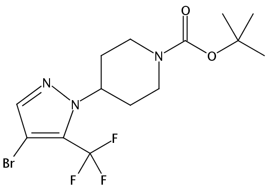 tert-Butyl 4-(4-bromo-5-(trifluoromethyl)-1H-pyrazol-1-yl)piperidine-1-carboxylate