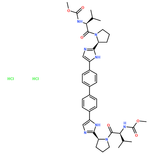 N,N’-[[1,1’-联苯]-4,4’-二基双[1H-咪唑-5,2-二基-(2S)-2,1-吡咯烷二基[(1S)-1-(1-甲基乙基)-2-氧代-2,1-乙烷二基]]]二氨基甲酸二甲酯二盐酸盐