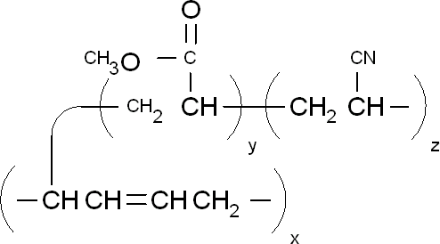 2-丙烯酸甲酯与1,3-丁二烯和2-丙烯腈的聚合物