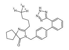 3-[[4-[2-(2H-tetrazol-5-yl)phenyl]phenyl]methyl]-2-(4,4,4-trideuteriobutyl)-1,3-diazaspiro[4.4]non-1-en-4-one