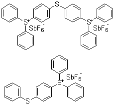 二[4-(二苯基锍)苯基]硫醚二(六氟锑酸盐)与二苯基[4-(苯硫基)苯基]锍六氟锑酸盐的混合物