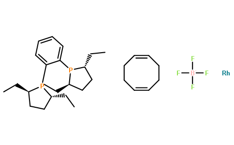 (-)-1,2-双((2R,5R)-2,5-二乙基膦)苯(环辛二烯)四氟硼酸铑