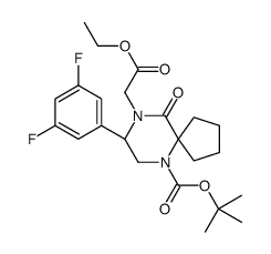 2-Methyl-2-propanyl (8R)-8-(3,5-difluorophenyl)-9-(2-ethoxy-2-oxo ethyl)-10-oxo-6,9-diazaspiro[4.5]decane-6-carboxylate