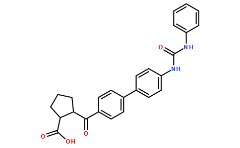 (1R,2R)-2-[[4-[[(苯基氨基)羰基]氨基][1,1-联苯]-4-基]甲酰基]环戊烷羧酸