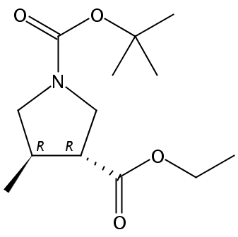 (3R,4R)-4-甲基-1,3-吡咯烷二甲酸 1-叔丁基 3-乙基酯