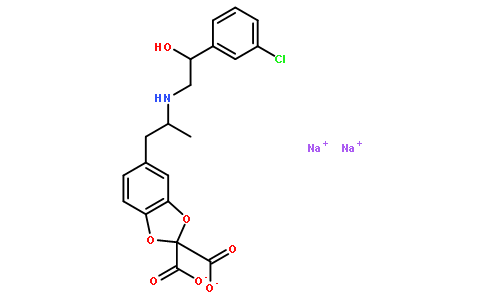 5-[(2R)-2-([(2r)-2-(3-氯苯基)-2-羥基乙基]氨基)丙基]-1,3-苯并二氧代-2,2-二羧酸二鈉