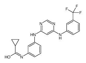 N-[3-[[6-[3-(trifluoromethyl)anilino]pyrimidin-4-yl]amino]phenyl]cyclopropanecarboxamide