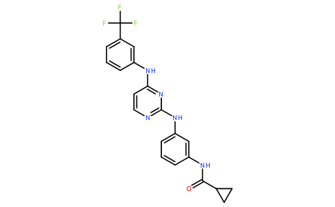 环丙甲酰胺,N-[3-[[4-[[3-(三氟甲基)苯基]氨基]-2-嘧啶基]氨基]苯基]-
