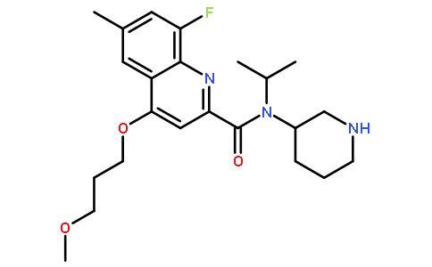 (3R)-3-[[[8-氟-4-(3-甲氧基丙氧基)-6-甲基-2-喹啉]羰基](1-甲基乙基)氨基]-1-哌啶羧酸 1,1-二甲基乙酯