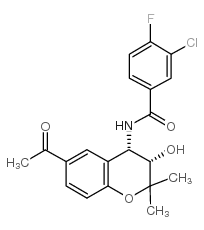 N-((3s,4s)-6-乙酰基-3-羟基-2,2-二甲基苯并二氢吡喃-4-基)-3-氯-4-氟苯甲酰胺