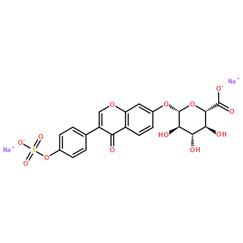 Daidzein 7-β-D-Glucuronide 4’-Sulfate Disodium Salt