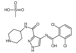 4-[(2,6-dichlorobenzoyl)amino]-N-(4-piperidyl)-1H-pyrazole-3-carb oxamide, methanesulfonic acid