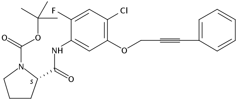 (S)-tert-Butyl 2-((4-chloro-2-fluoro-5-((3-phenylprop-2-yn-1-yl)oxy)phenyl)carbamoyl)pyrrolidine-1-carboxylate