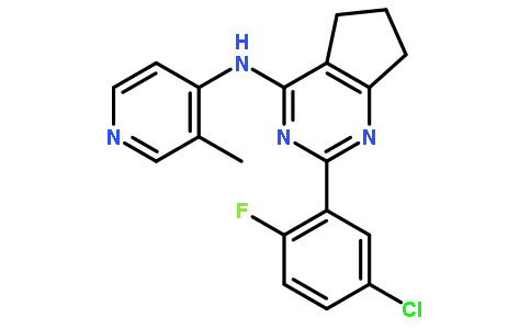 2-(5-氯-2-氟苯基)-n-(3-甲基吡啶-4-基)-6,7-二氫-5H-環(huán)戊并[d]嘧啶-4-胺