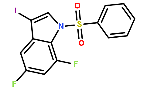 5,7-二氟-3-碘-1-(苯基磺酰基)-1H-吲哚