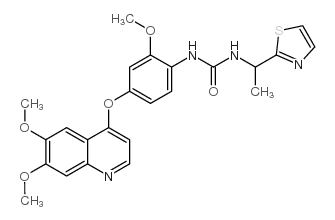 N-[4-[(6,7-二甲氧基-4-喹啉基)氧基]-2-甲氧基苯基]-N’-[1-(2-噻唑基)乙基]脲