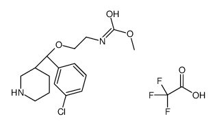 Methyl (2-{(R)-(3-chlorophenyl)[(3R)-3-piperidinyl]methoxy}ethyl) carbamate trifluoroacetate (1:1)