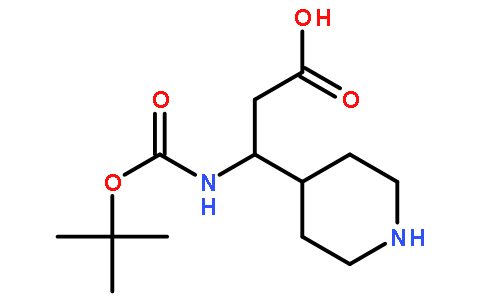 3-(N-Boc-氨基)-3-(4-哌啶基)丙酸