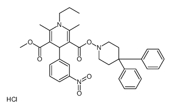 5-O-(4,4-diphenylpiperidin-1-yl) 3-O-methyl 2,6-dimethyl-4-(3-nitrophenyl)-1-propyl-4H-pyridine-3,5-dicarboxylate,hydrochloride