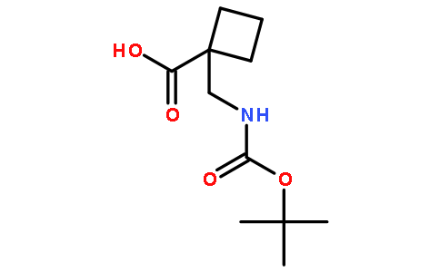 1-[({[(2-Methyl-2-propanyl)oxy]carbonyl}amino)methyl]cyclobutanec arboxylic acid