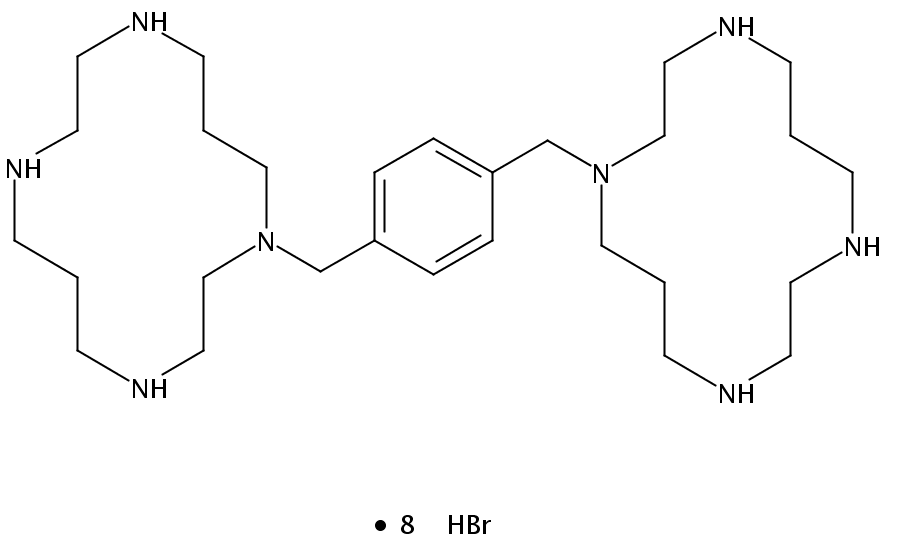1,1’-[1,4-亚苯基双(亚甲基)]双(1,4,8,11-四氮杂环十四烷)八氢溴酸盐