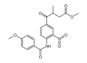 4-{4-[(4-甲氧基苯甲酰基)氨基]-3-硝基苯基}-3-甲基-4-氧代丁酸甲酯
