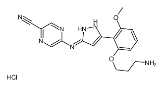 5-[[5-[2-(3-aminopropoxy)-6-methoxyphenyl]-1H-pyrazol-3-yl]amino]pyrazine-2-carbonitrile,hydrochloride