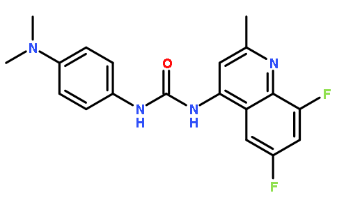 N-(6,8-二氟-2-甲基-4-喹啉)- N-[4-(二甲氨基)苯基]尿素